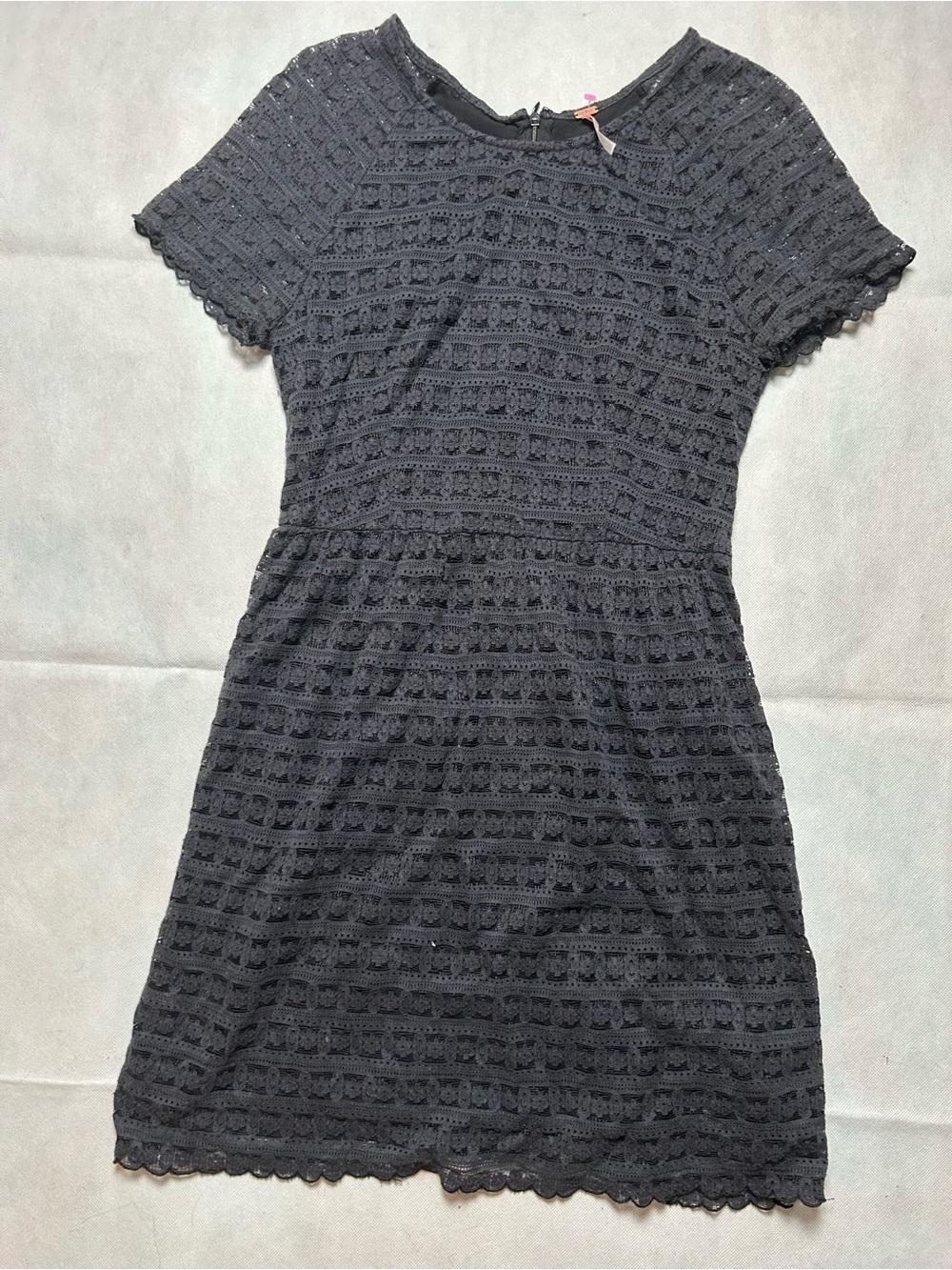 Free People black lace mini dress size 8